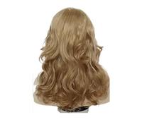 Perruques synthétiques blondes avec frange for femmes, 1 pièce, perruque longue bou coupes de cheveux naturelles Shaggy, reflets Dolly Parton, Costume maman(073)