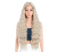 Perruques synthétiques bou s de 30 pouces de long, perruque Lace Front Wig for femmes, cheveux amples ondulés, boucles à sertir d'aspect naturel