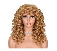 Perruques synthétiques bou s de 43 cm de long avec frange for femme, coiffure vintage, idéales for un usage quotidien, une fête ou un cosplay. Hair Extensions Pièces Wigs(27)