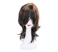 Perruques synthétiques bou s longues et réglables, résistantes aux hautes températures, brunes, ondulées, pour femmes, fête, mariage, usage quotidien