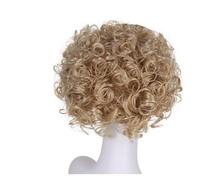 Perruques synthétiques courtes blondes bou s, 1 pièce, for femmes blanches, cheveux pleins d'entrain, perruque en désordre, aspect naturel, remplacement de maman