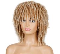 Perruques Synthétiques Courtes Et Douces Pour Femmes Noires, 14 Pouces, En Fiber Haute Température, Cheveux Torsadés Au Crochet, Perruques Grises Pour Femmes (1 14 Pouces)