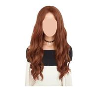 Perruques synthétiques de Cosplay sorcière écarlate, cheveux longs rouges, compatibles avec les femmes, perruque bouclée et ondulée raie centrale, aspect naturel for fête