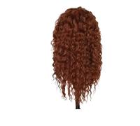 Perruques synthétiques Deep Wave for femmes, 1 pièce, Auburn, avec frange épaisse, longues et ondulées, for blanches, Costume de Cosplay Drag Queen(Auburn Brown2)