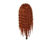 Perruques synthétiques Deep Wave for femmes, 1 pièce, Auburn, avec frange épaisse, longues et ondulées, for blanches, Costume de Cosplay Drag Queen(Auburn Brown1)