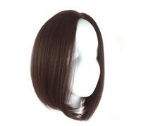 Perruques synthétiques élastiques, postiche courte, avec fibres au milieu, coupe confortable pour scène ou bureau, professionnel, perruque synthétique Bob