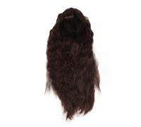 Perruques synthétiques longues ondulées brunes pour femmes, perruque longue brune ondulée, résistante à la chaleur, cheveux doux et moelleux, Cosplay, usage quotidien