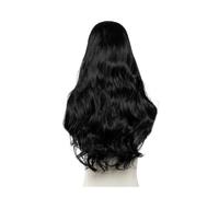Perruques Synthétiques Ondulées En U For Femmes, Extensions De Cheveux À Clipser, Invisibles, Postiches Naturels 61 Cm Hair Extensions Pièces Wigs(Jet Black)
