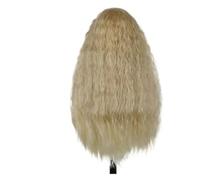 Perruques synthétiques ondulées longues de 28 pouces, 1 pièce, perruque naturelle blonde ombrée avec racines noires, cheveux pelucheux, Costume Drag Queen for femmes(Ombre Medium Blonde)