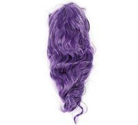 Perruques synthétiques ondulées longues et bou s pour femmes, perruques pour fête d'halloween, Cosplay, usage quotidien, Fiber violette haute température