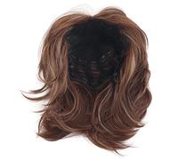 Perruques synthétiques Perruque Bingle courte résistante à la chaleur Aspect naturel Toucher doux pour les fêtes Halloween Cosplay Utilisation quotidienne Fibre de résistance aux