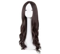 Perruques synthétiques Perruque Cosplay Costume, Perruque à la mode, cheveux longs bouclés à raie moyenne en lin for femme, déguisement de carnaval, fête d'Halloween, salon(Brown)
