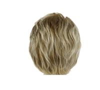 Perruques synthétiques Pixie courtes blondes bou s avec frange for femmes, coiffure naturelle, perruque de maman, résistante à la chaleur, Costume vieille dame, 1 pièce