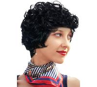 Perruques synthétiques pour femme noire - Cheveux courts ondulés - Pour un usage quotidien