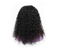 Perruques Testa sans colle vague d'eau bandeau perruque cheveux humains pleine Machine fait Remy cheveux indiens noir naturel for les femmes 150% densité Perruque(12 inch)