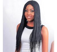 Perruques tressées for femmes noires, perruques tressées africaines, perruque tressée africaine for femmes, perruque tressée résistante à la chaleur, for un usage quotidien.