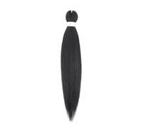 Perruques tressées ombrées de 20 pouces, cheveux synthétiques pré-étirés for femmes, extensions de cheveux tressées sans nœuds(1B)
