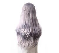 Perruques Wavy Cheveux Synthetic Wig Long Blue Cosplay Perruques for Femmes Couleur Rouge Rose Rose Blonde Purple Brun Vert Black Bourgogne pour Une fête Quotidienne (Color : 5, Size : 28inches)
