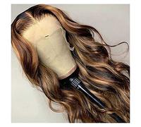 Perruquette poitrine Highlight Heuv Hair Body Wave Lace Frontal Wigs Honey Blonde Blonde Brun Colored Wig 13 × 4 Ombre Lace Fermeure Perruque pour les femmes Grey Wigs pour femmes (16 pouces P4 27