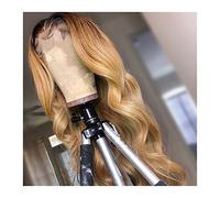 Perruquette poitrine Highlight Hoil Hair Body Wave Lace Frontal Wigs Honey Blonde Blonde Brun Colored Wig 13 × 4 Ombre Lace Fermeure Perruque pour les femmes Grey Wigs pour femmes (20in T1B 27 150%