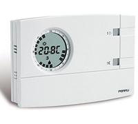 Perry 1CRCR308-G Thermostat programmable analogique numérique journalier mural, 3 V Easy écran LCD 2" 2/3 Réglage Set température visualisée sur l’écran 2 niveaux de température et anti-gel, blanc