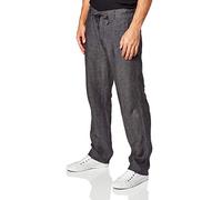 Perry Ellis Men's Drawstring Linen Pant, Slate, 38