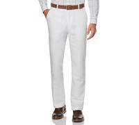 Perry Ellis Men's Standard Linen Suit Pant, Bright White, 34W X 32L