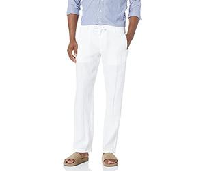 Perry Ellis Pantalon avec Cordon de Serrage 100% Lin - Pantalon décontracté - Pantalon 100% Lin avec Cordon de Serrage (Taille 74-54 Grandes et Hautes) - Homme