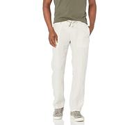 Perry Ellis Pantalon avec cordon de serrage 100 % lin pour homme, Homme, Pantalon décontracté, 100% Linen Drawstring Pant, Lin naturel., 32 Regular