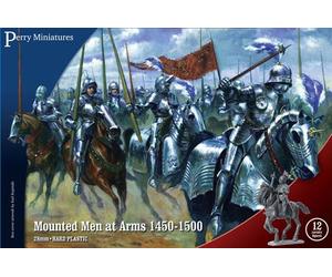 Perry Miniatures WR40 Mounted Men At Arms 1450-1500 28mm 1:56 12 cavalry figures 8 flags by Perry Miniatures