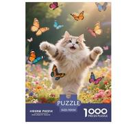 Persan Puzzle 1000 Pièces Papillons Puzzles Jeu D'Intelligence Décoration Murale De La Maison en Carton 100% Recyclé pour La Détente Créativité Et comme Cadeau 70x50cm/1000pcs