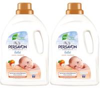 Persavon - Lessive Bébé, à l'Extrait d'Abricot BIO, Hypoallergénique, Peaux Sensibles, Sans Colorant, 33 Lavages - 1500 ml (Lot de 2)