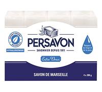 PERSAVON Savon de Marseille Extra Doux 200 g 4 Pièces - Lot de 2