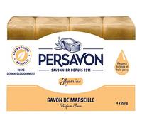 PERSAVON Savon de Marseille glycérine 200 g 4 Pièces - Lot de 2
