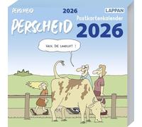 Perscheid Postkartenkalender 2026: Wochenkalender mit Perscheid-Cartoons - zum Aufhängen, Hinstellen oder Verschicken | Tischkalender mit 53 Cartoon-Postkarten von Martin Perscheid