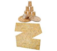 PERSELOSO 1 Ensemble Assiettes Rondes de Gobelet Papier et Nappe Hay Bale Décorations Western pour et Fêtes Campagnardes