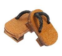 PERSELOSO 1 Paire Miniature Wooden Clogs for Dolls of Stylish Japanese Style Wooden Shoes for Bjd Accessories and DIY Decoration