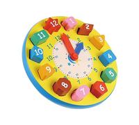 PERSELOSO 1 pièce Éducatif Horloge Numérique Bois pour Garçon Fille Apprentissage des Chiffres et pour Maternelle et Éducation Prénatale