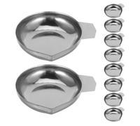PERSELOSO 10 Pièces Acier Inoxydable Plateau de Pesée de Laboratoire | Bec Verseur, Retrait Facile des Échantillons, Usage en Laboratoire, pour Analyses Chimiques et Essais Matériaux