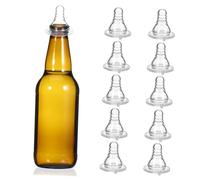PERSELOSO 10 Pièces Tétons Fantaisie en Silicone Alimentaire pour Bouteilles de Bière, Accessoires Solide et Ludiques pour Fêtes et Jeux Entre Adultes
