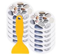 PERSELOSO 12 Feuilles Slip De Bain Stickers Anti Bande Tapis De Anti Gonflable Poignées Buse Éponge Drain Bandes De Antidérapantes Rester Raclette Glace Gel Non Demain