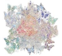 PERSELOSO 120 pièces Lot de Stickers Holographiques Pet Matériel DIY pour Scrapbooking Journal et Décoration Téléphone Autocollants Durables et Colorés pour Créations Personnalisées