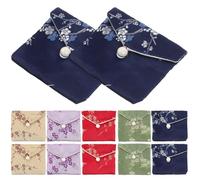 PERSELOSO 15 Pièces Pochettes à Bijoux Style Chinois en Tissu pour Bracelets et Colliers, Protection Sûre pour Petits Objets, pour Présents de Mariage ou Anniversaire