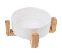 PERSELOSO 1ensemble Céramique pour Chat avec Support Bol Surélevé pour Faciliter La Digestion Et Vomissements Design Et Facile à Nettoyer