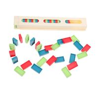 PERSELOSO 1Ensemble Dominos Éducatifs pour Garçon Fille de Blocs Colorés avec Accessoires de Jeu de Puzzle Créatif pour Développement Intellectuel et Prise Main