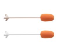 PERSELOSO 2 Pcs Brosses à Bouteilles Manche Long en Plastique et Éponge Blanche pour Nettoyage Complet de Biberons et Verres en Verre, la Cuisine et Maison