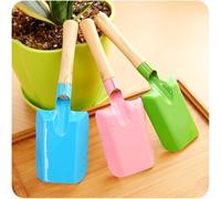 PERSELOSO 2 Pièces Pelle de Jardin en Bois et Fer pour Creuser et Aérer Le Sol, Outil de Jardinage à Main Compact pour Plantes en Pot et Bulbes en Garage ou Abri Couleur Couleur Aléatoire