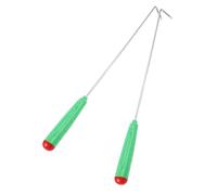 PERSELOSO 2 Pièces Tisonnier de Cheminée avec Poignée Longue Outil de Barbecue Portable pour Camping et Cheminée et Pratique