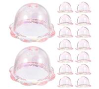 PERSELOSO 20 embouts de perles acryliques en forme de méduse - Perles transparentes en forme de clochette à bord ondulé pour carillon éolien - Breloques pour la création de bijoux (colliers,