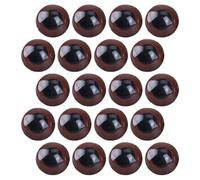 PERSELOSO 20 pièces Yeux de Sécurité Peluche Couleur Cacao Profond pour Animaux Peluche Crochet et Poupées Yeux Plastique Transparents pour Créations Artisanales